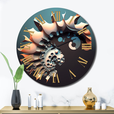 Horloge murale 3D 3D Fractal Universe I