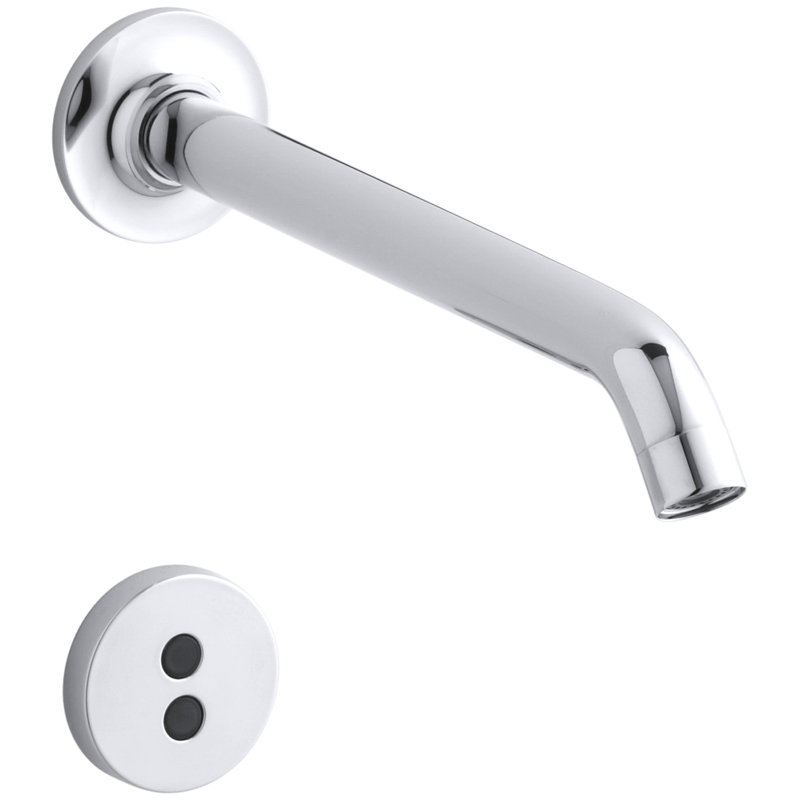 Purist® Wall-Mount Commercial Bathroom Sink Faucet Trim with 8-1/4" 35-Degree Spout and Insight Technology, Polished Chrome