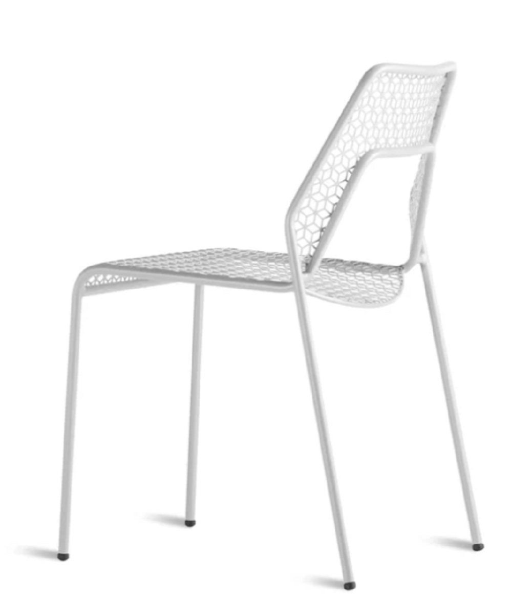 Hot Mesh Stackable Patio Side Chair, Off White