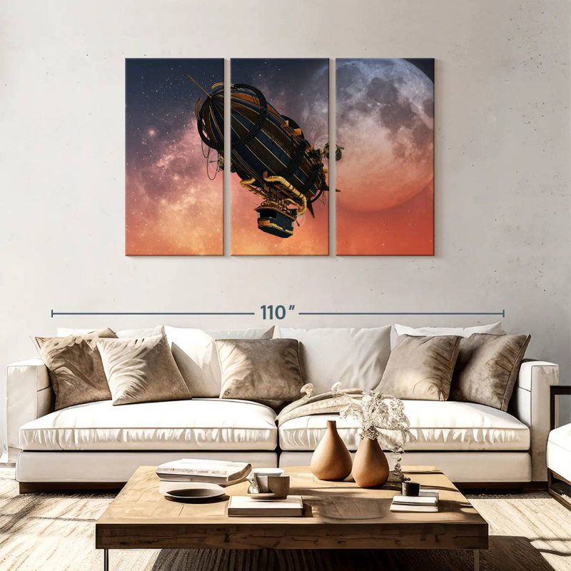 Mehar Steampunk Zeppelin, 48" H x 74" W