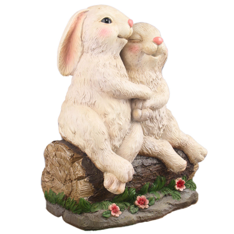 Couple de lapins se tenant la main