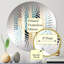 Miroir mural bleu et beige rayé Harmony-101222785