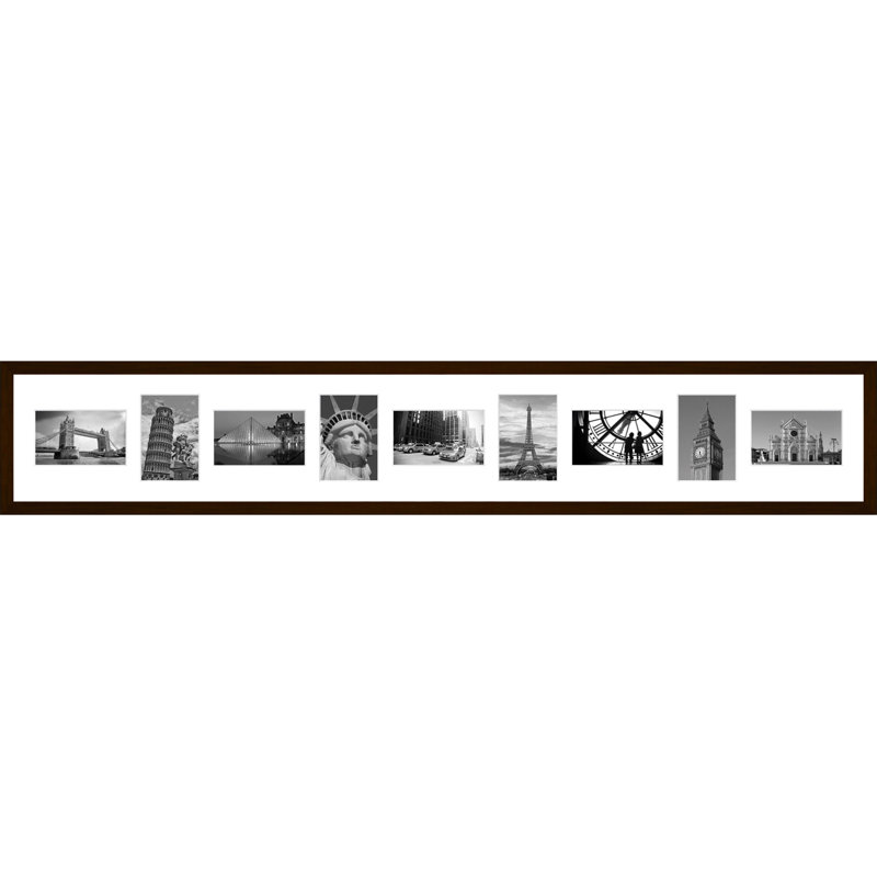 Lareesa Wood Picture Frame with Mat, Dark Brown
