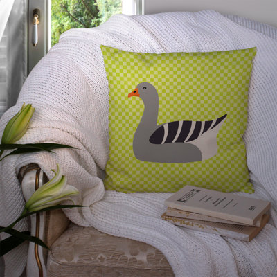 Coussin décoratif extérieur carré à contrôle oie éclectique