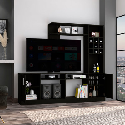 Latrou 6-Bottle 2-Door Entertainment Center
