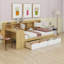 Lit de jour en L en bois avec armoires de rangement et tiroirs de rangement, lit multifonctionnel avec bureau d'étude-299498175-299498114