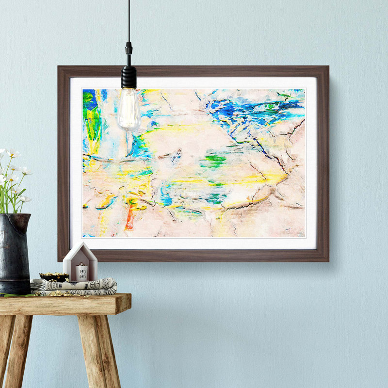 Abstract Art Painting Vol.140 by S.Johnson - Framed Print, Walnut Framed, 33cm H x 45cm W x 2cm D