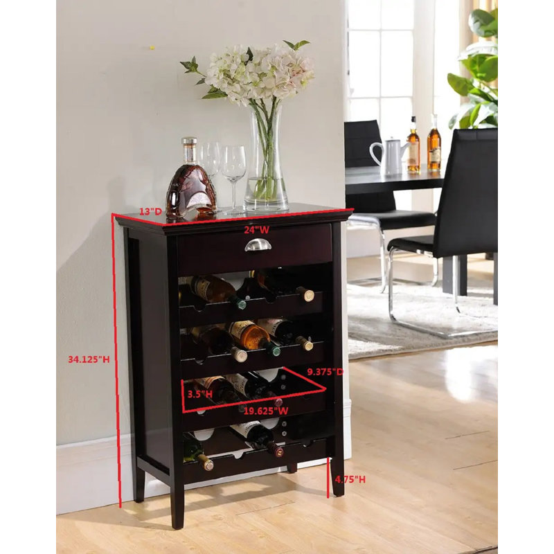 Barnsley 16 bouteilles en cerisier foncé
