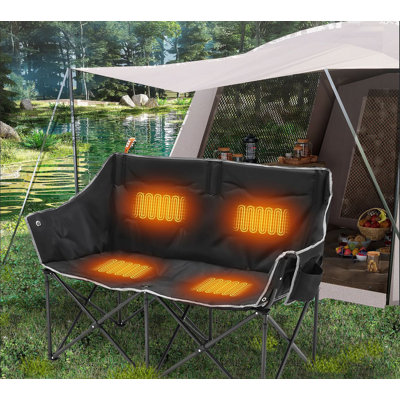 Lit pliant à 6 plis avec coussin, chaise longue portative, lit d'invité de 75,2 po, cadre de lit en métal, support en bois