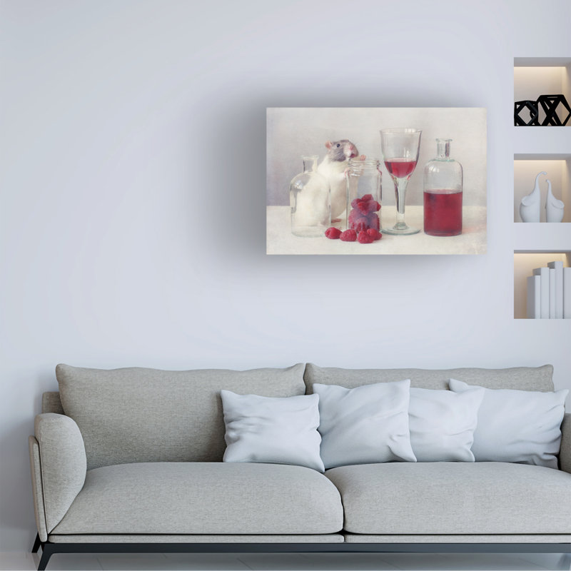 Art sur toile, "Ellen Van Deelen Raspberries", H 12 po x l 19 po
