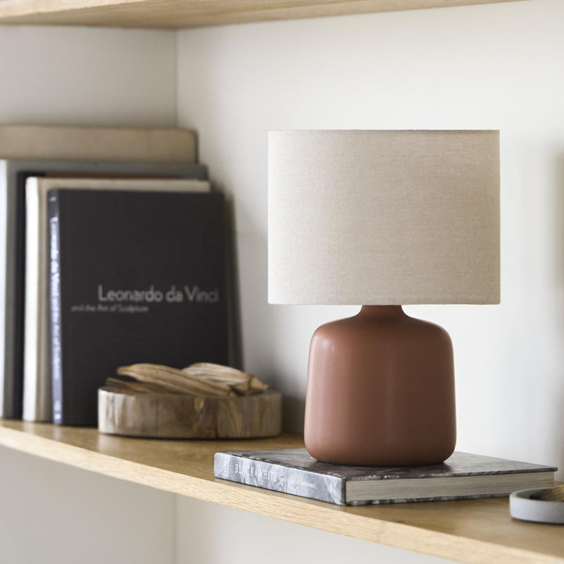 Lampe de table Pramit, Orange brûlé