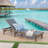 Summerland Dark Grey Mesh Outdoor Chaise Lounge With Adjustable Back-1097915660-1097915667