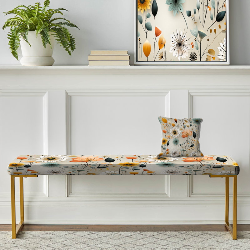 Banc rembourré or, Scandinavian Midcentury Bliss