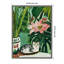 «Tropical Muse With Cat» par Keyshanna, reproduction d'art sur toile encadrée-283696345
