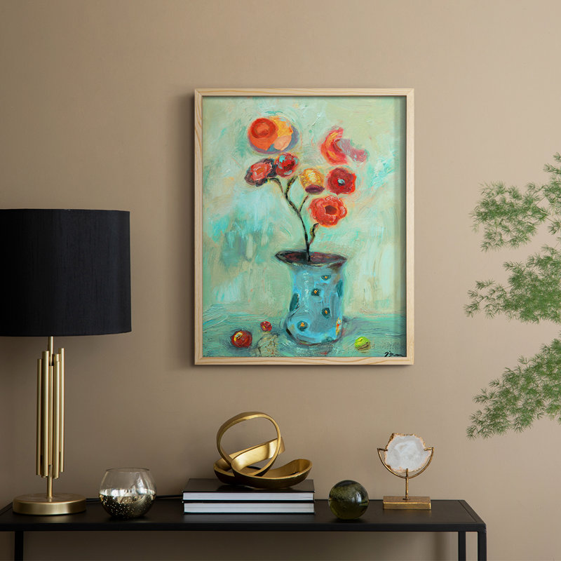 «Orange Pop», H 15 po x l 12 po, Naturel