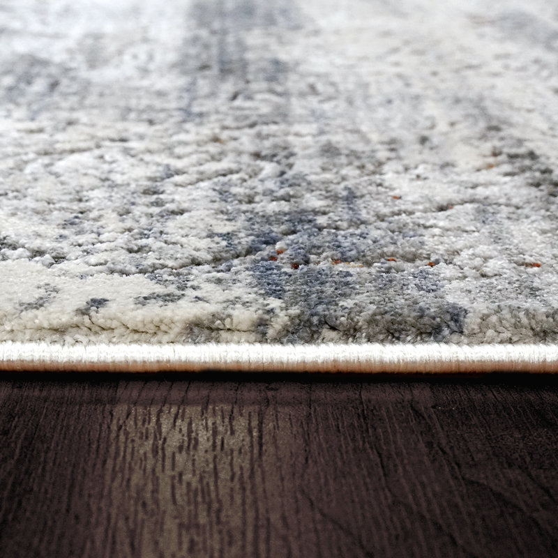 Tapis abstrait gris, Rectangle 2 pi x 3 pi 11 po