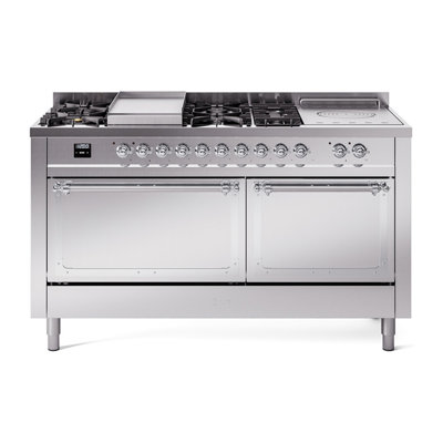 ILVE Nostalgie II Noblesse 60 po à 2 brûleurs, plaque chauffante, plaque de cuisson française