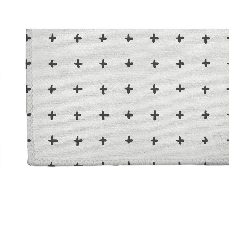 Criss Kids Play Mat, Ivory/Charcoal, Rectangle 2' x 3'