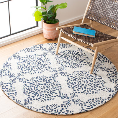 Tapis géométrique en laine et en coton touffeté à la main Benninger Micro-Loop