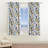 Fancy Hummingbird Patterned Blackout Curtain,Rod Pocket Back Tab Floral Drapes,Set of 2-286370200-286370276