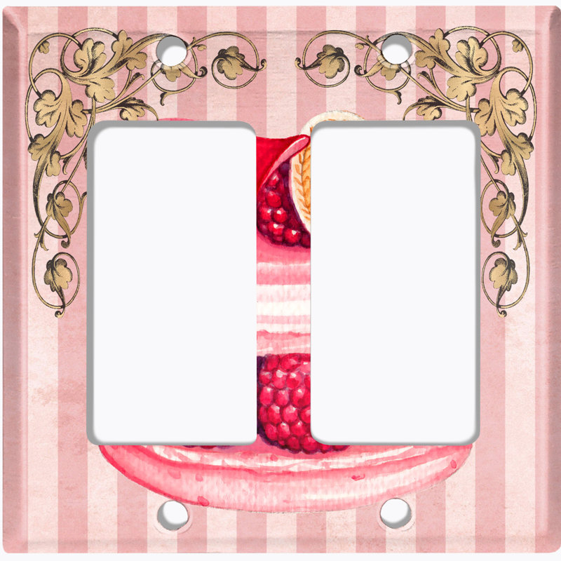 Plaque murale berçante Raspberry Cake, Gâteau aux framboises et pétales de rose de Pari