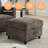 58.3” Upholstered Loveseat With Under-Seat-Storage, Ottoman, Chenille-2130851627