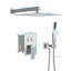 Dual Shower Head  10 Inch Wall Mounted Square Shower System With Roughin Valve,Chrome