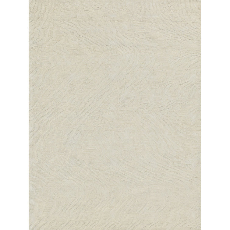 Entro Handmade New Zealand Wool Cream/Ivory Area Rug