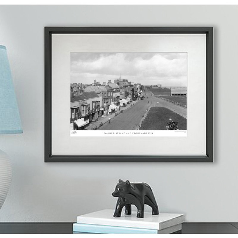 Walmer, Strand And Promenade 1924 by Francis Frith - Single Picture Frame Print, 60cm H x 80cm W x 2.3cm D