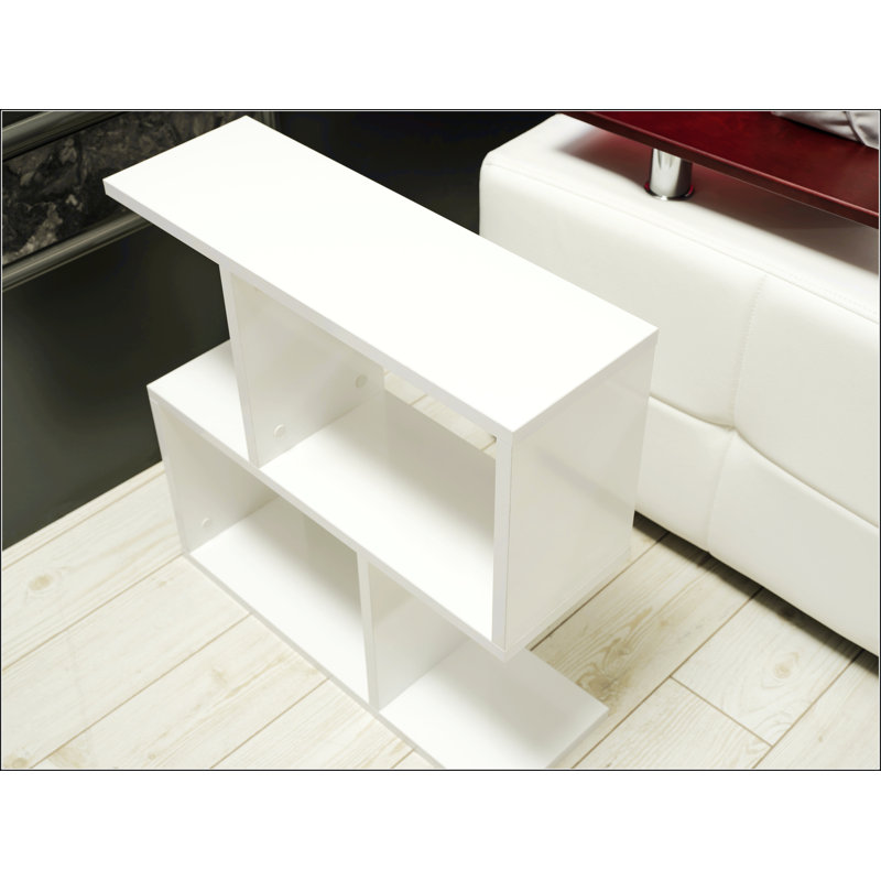 Table de bout rectangulaire à 4 tablettes, Blanc