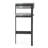 Ferol - Modern Grey Faux Leather + Black Barstool