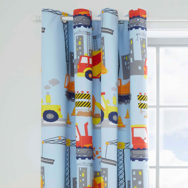 Construction Eyelet Blackout Curtains