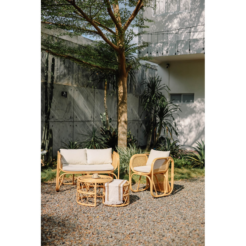 Ensemble de 2 tables basses en rotin naturel Damont