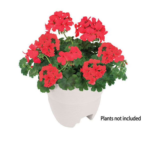 Krystal Railing Planter, White