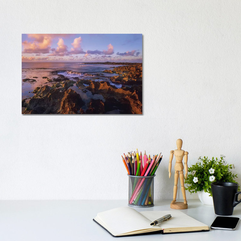 Dusk At Shark's Cove, Oahu, Hawaii by Tim Fitzharris - Gallery-Wrapped Canvas Giclée on Canvas, Canvas