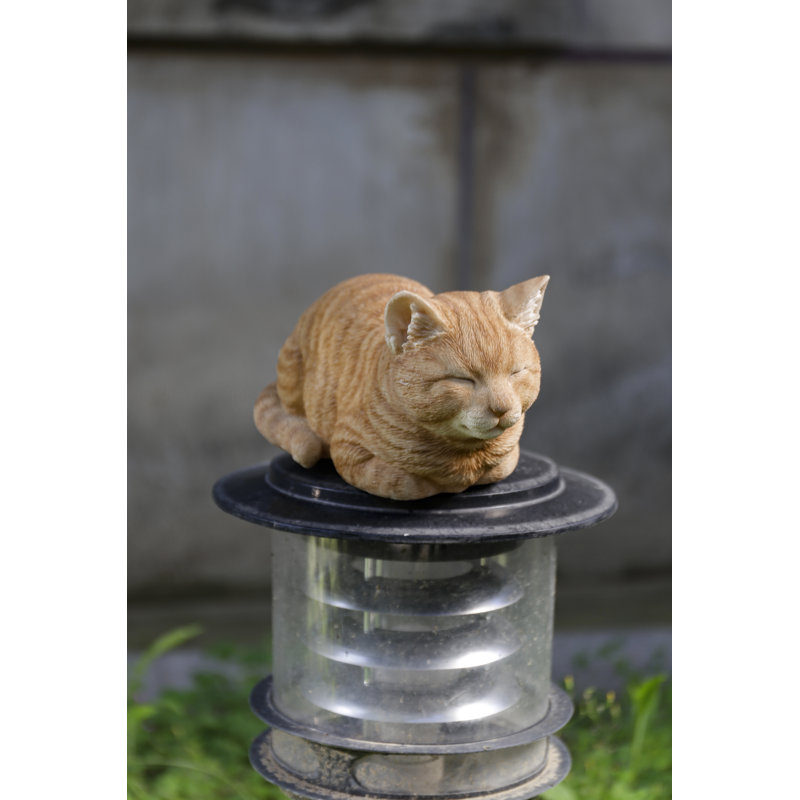 Animals Weather Resistant Water Resistant UV Resistant Polyresin Garden Statue, Orange