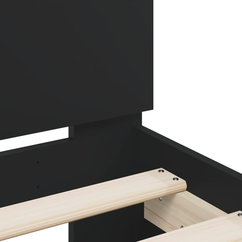 Bruschi Bed, 200 x 200cm, Black