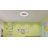  Modern Football Pattern Integrated Led Flush Mount With White Acrylic Shade