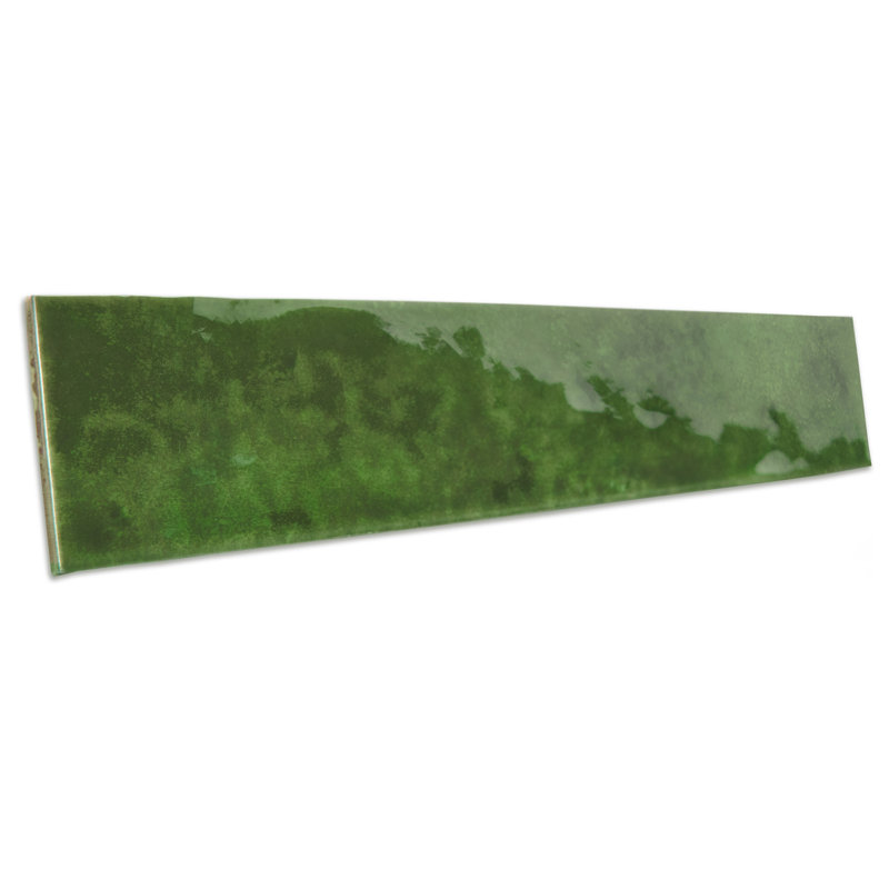 Menorca 2-1/2 In. X 12-7/8 In. Ceramic Wall Tile, Tourmaline Green