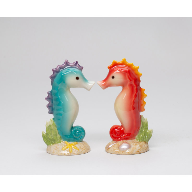 Ensemble salière et poivrière Hippocampe Cosmos