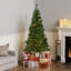 National Tree Company, First Traditions Collection, 4.5Ft Pre-Lit Artificial Linden Spruce Wrapped Tree, 150 Warm White LED Lights- UL-1680192416