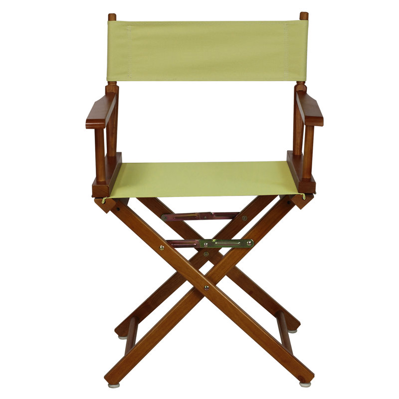 18" Folding Director Chair, Honey Oak, Sage