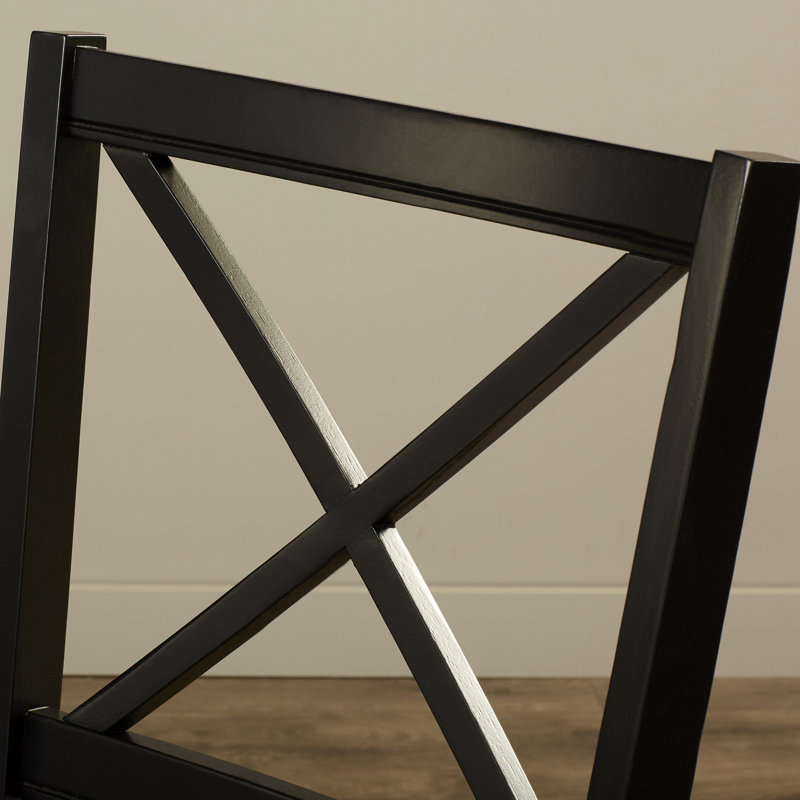 Aquila 17.75'' H Solid Wood Side Chair, Black