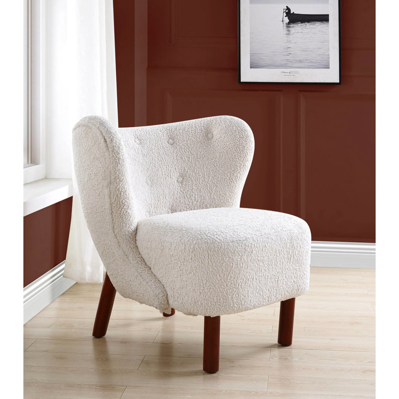 Chaise d'appoint blanche - Design élégant et fabrication avec pieds en bois