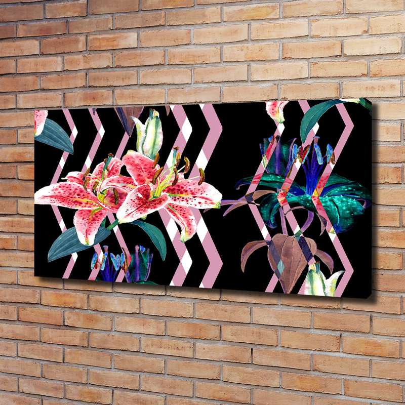 Tropical Lily 1 Piece Wrapped Canvas Wall Art