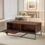 Akshaye Rustic Brown Enclosed Coffee Table with Storage Compartment Living Room
