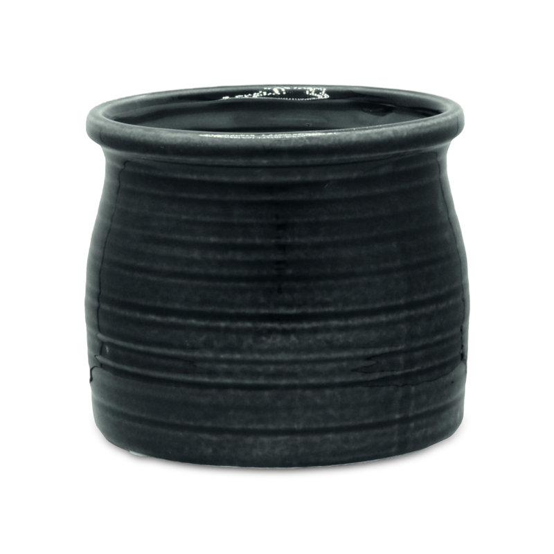 Pot à fleurs Miland, gris, H 5,5 po x l 6,25 po x P 6,25 po