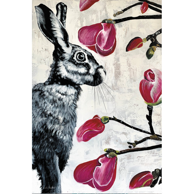 Magnolia, H 48 po x l 32 po, Oui, Cadre photo noyer