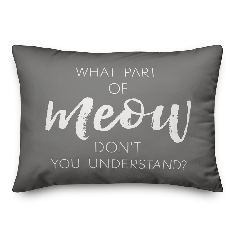  Coussin lombaire «What Part of Meow Don't You Comprend»