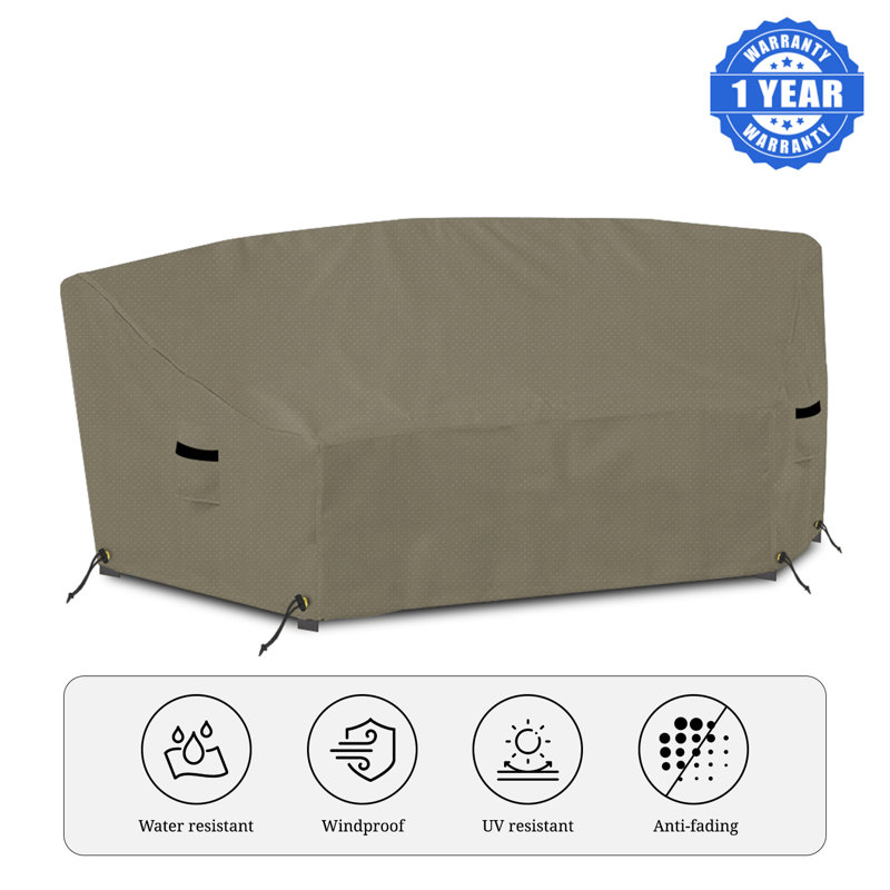 Patio Sofa Cover, Sand, 96.5cm H x 482.6cm W x 91.4cm D